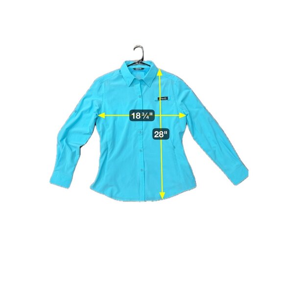 Blacktip Sailfish Vented Shirt Blue Sz Large Button Up Roll Tab Sleeve Outdoor - Picture 8 of 11